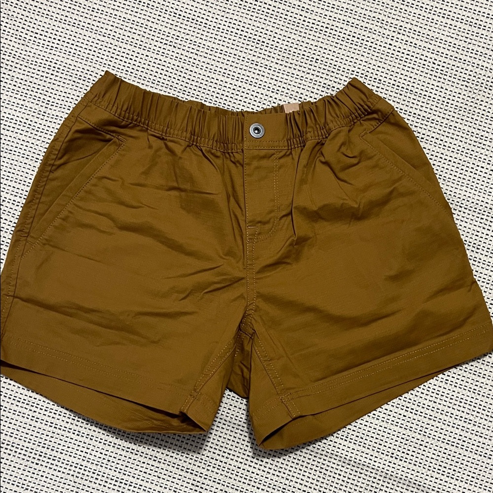 Prana Golden Brown Double Peak Shorts